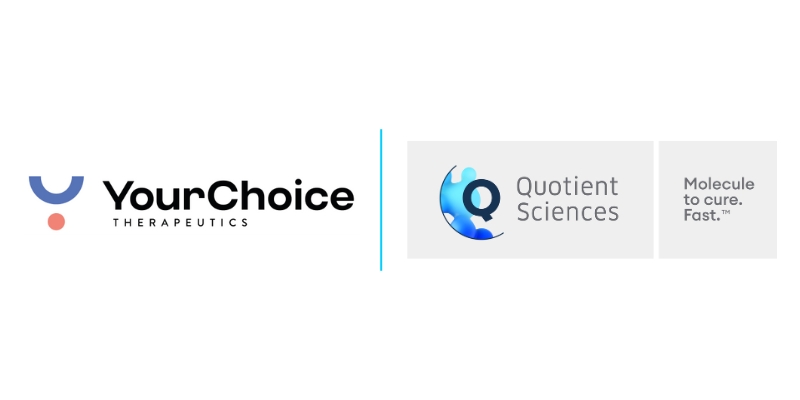 Logos for YourChoice Therapeutics and Quotient Sciences