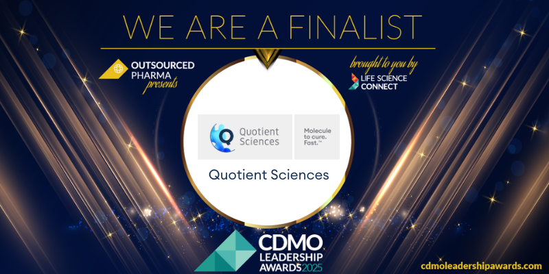 Quotient Sciences Recognized as a Finalist in 2025 CDMO Leadership Awards